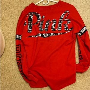 PINK Christmas sweatshirt